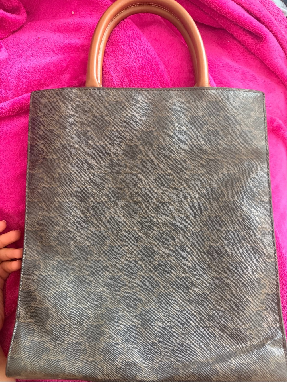 Celine Triomphe Canvas Vertical Cabas Tote - Picture 3 of 9